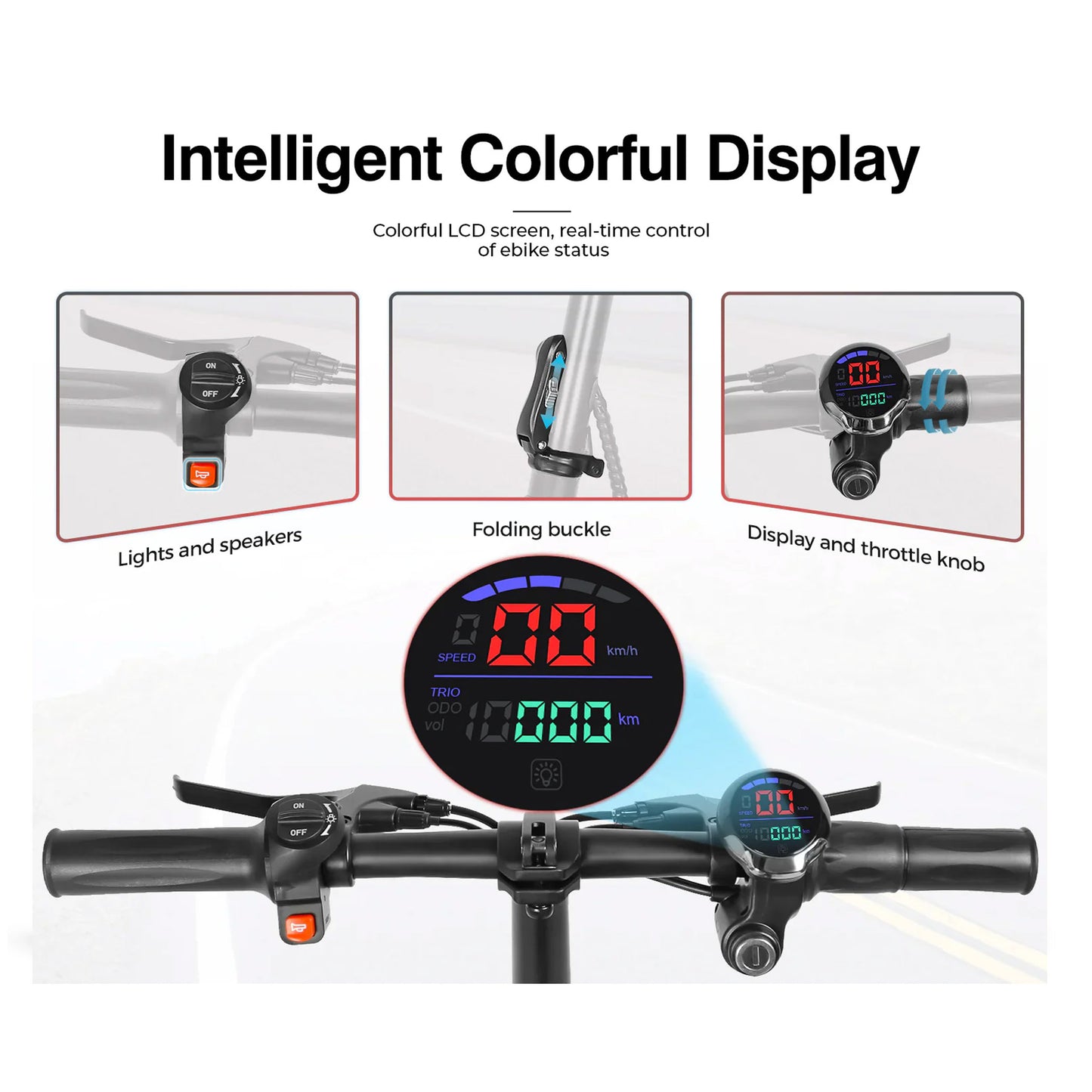 Samebike SM-C02 Foldable Electric Scooter with Seat