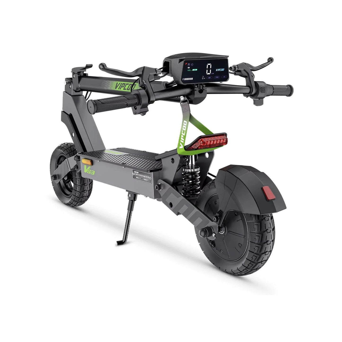 VIPCOO VS3 foldable electric scooter in compact folded position