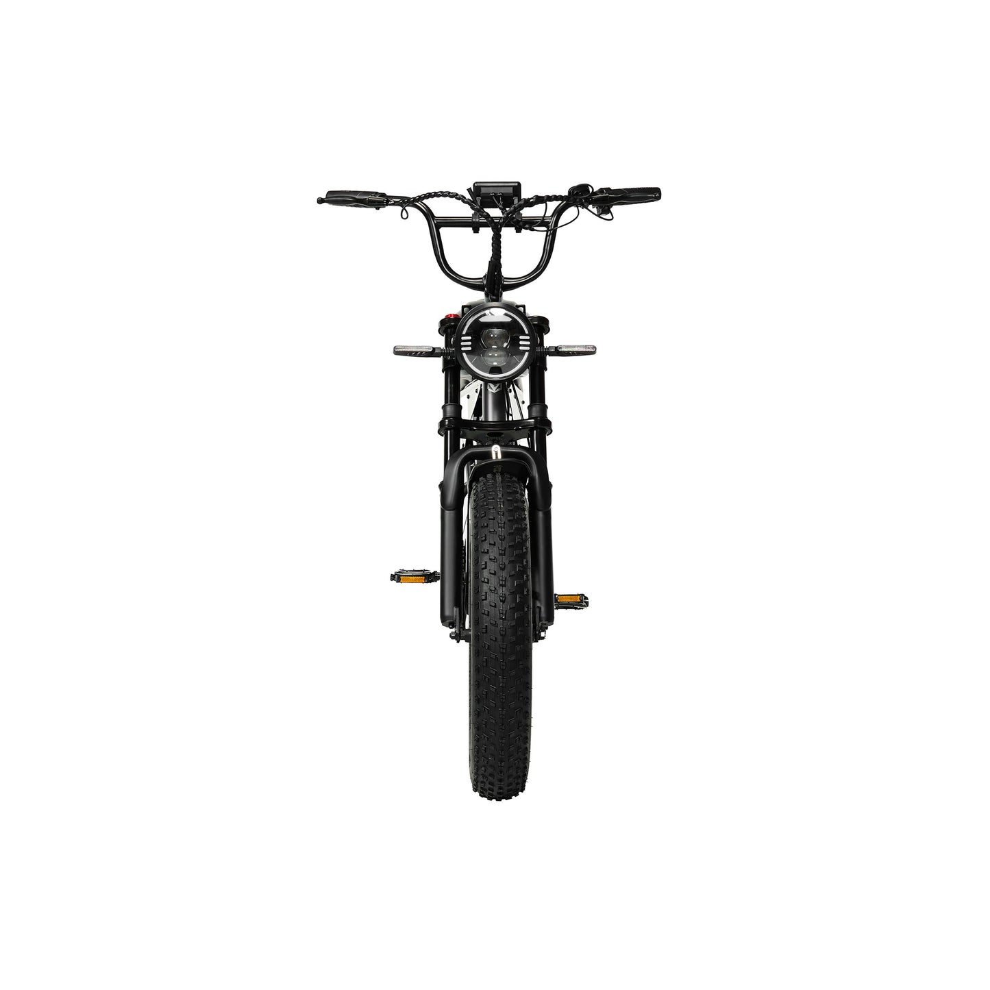 PIXAR SuperV electric bike front view showing handlebars