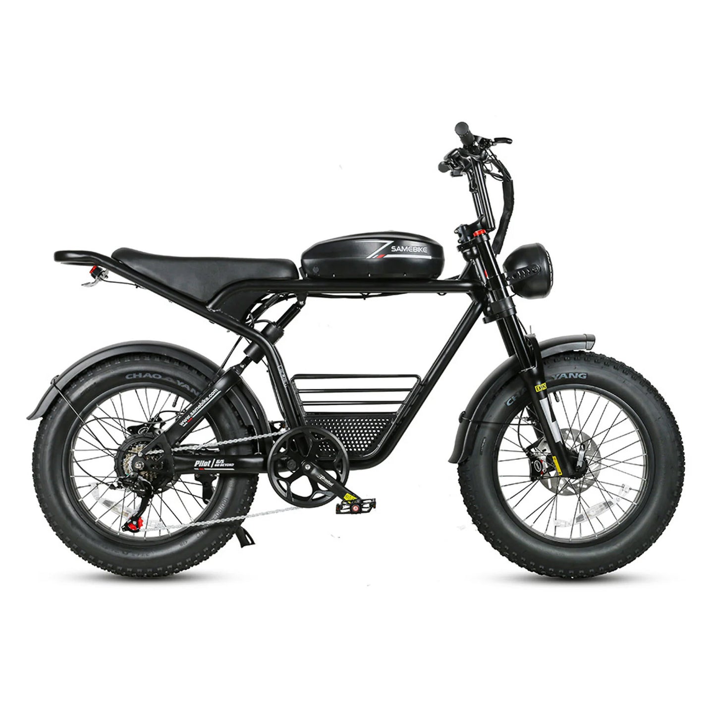 Samebike M20 20-inch electric bike with fat tyres in black
