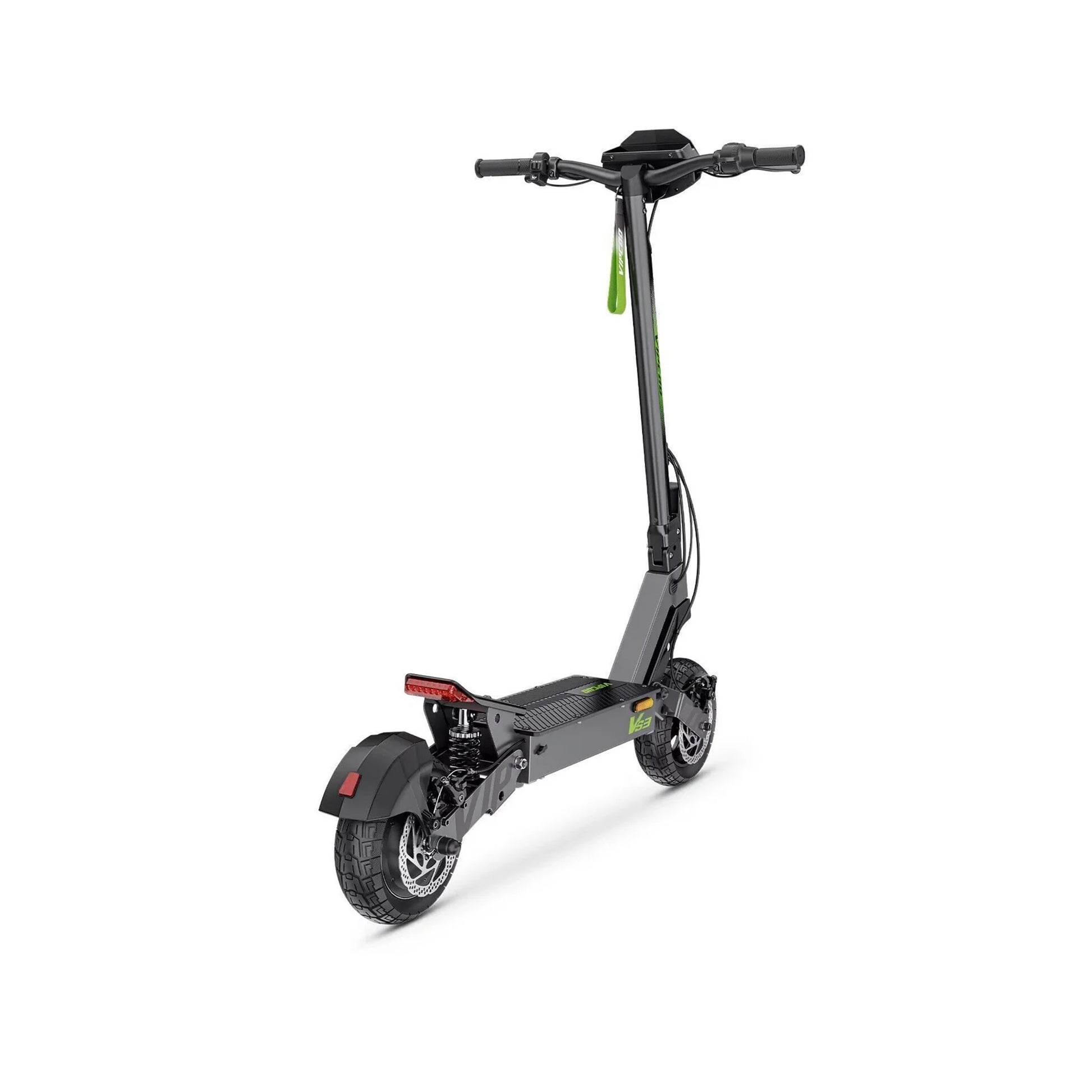 VIPCOO VS3 45km/h electric scooter side view showing suspension and disc brakes